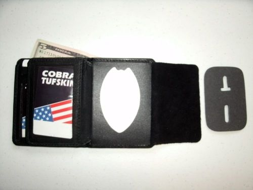 Badge ID Wallet Universal Heart Recessed Cut Out Blackinton M-174 Bi-Fold CT-10