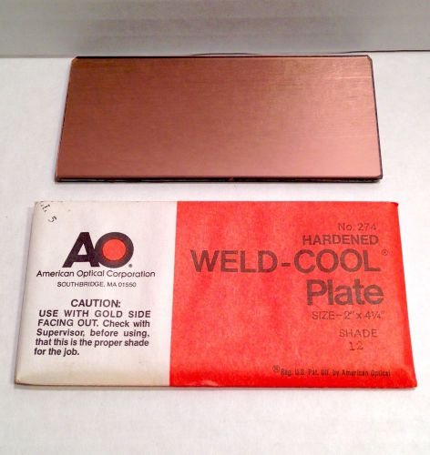 AO American Optical Weld-Cool Plate shade 12 Cool Blue Welding Lens