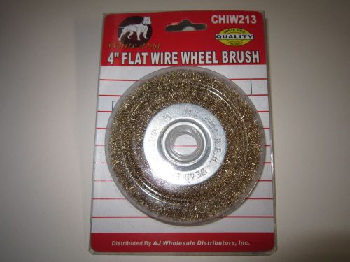 4&#034; flat wire wheel brush 5/8&#034; arbor for sale