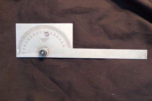 Starrett 6&#034; steel protractor angle gauge vintage quality machinist tools no. 183 for sale