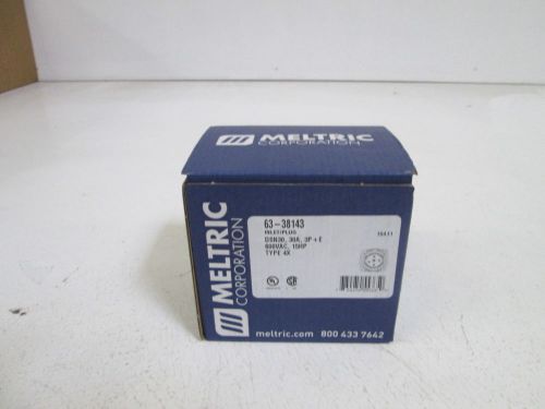 MELTRIC INLET/PLUG 63-38143 *NEW IN BOX*