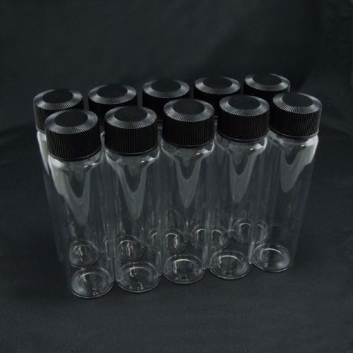 10x Clear Glass Bottles Vials screwcap 50ml
