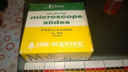 VINTAGE 1960s ESCO MICROSCOPE SLIDES BOX OF 36 NO. 2950 25 X 75 X 1 MM PLAIN