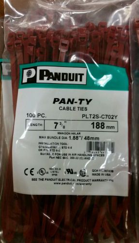 Panduit plt2s-c702y halar cable ties lot of 1000 new in box for sale