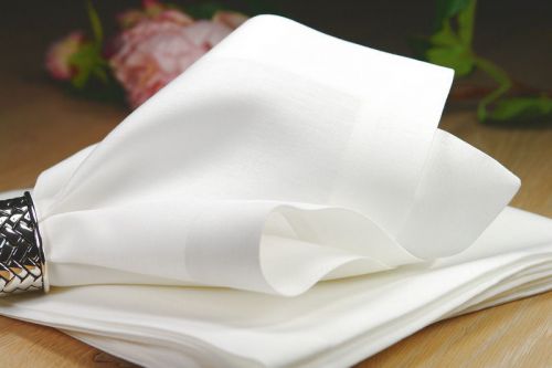 X6, Napkin (18,5&#039;&#039;x18,5&#039;&#039;), 100% linen, white