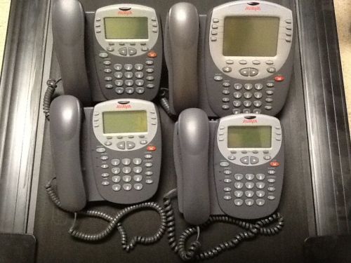 LOT OF  (4) AVAYA LUCENT DIGITAL TELEPHONES (3) 2410 + (1) 2420 + STANDS