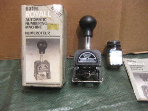 BATES ROYALL NUMBERING MACHINE STAMP/OFFICE/WARE HOUSE/COUNTING