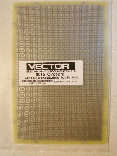 Vector Electronics 8015 Prototype PCB - Pad per Hole - 4 x 6 IN .042 Holes -94V