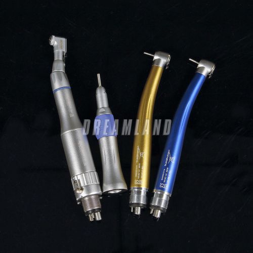 2x dental high speed handpiece + low straight contra cone angle motor kit 4 h ca for sale