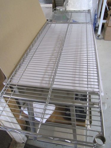Commercial Kitchen Chrome Plated Wire Shelf 18 x 60 Metro Style NSF