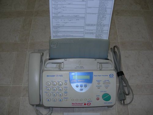 Sharp Model UX-465L Fax Facsimile machine with operation Manual. Open LRC
