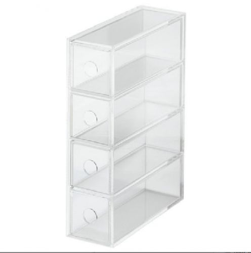 Muji: acrylic case for glasses and small items:4drawers(6.7(w)x17.5(d)x25(h)cm) for sale