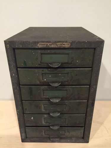 VINTAGE  6 Drawer Metal Storage Cabinet by Kennedy Manufacturing Ohio