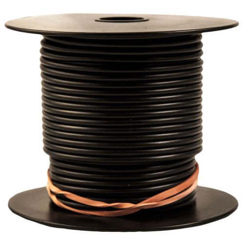 New 100-ft 12-AWG Solid Conductor Soft Copper THHN Wire Cable By-the-Roll Black