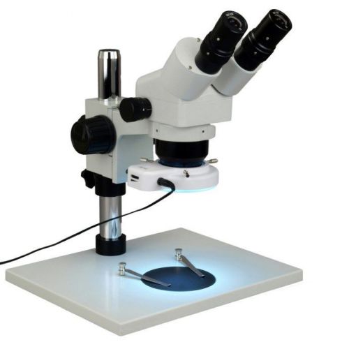 10x-80x zoom binocular stereo microscope+64 led ring light 4 quality inspection for sale