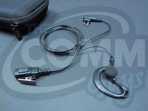 Earhook Earpiece for 2 Pin Walkie Radio - HYT Motorola DTR CLS RDU CP200 CP185 +