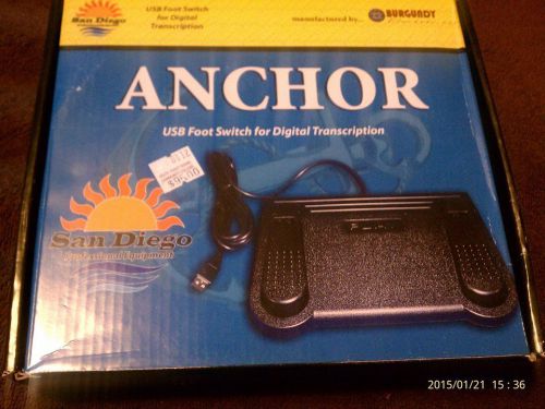 NEW ANCHOR TRANSCIPTION FOOT PEDAL SWITCH W USB CORD~~&gt; NIB BY BURGUNDY ELECTRIC