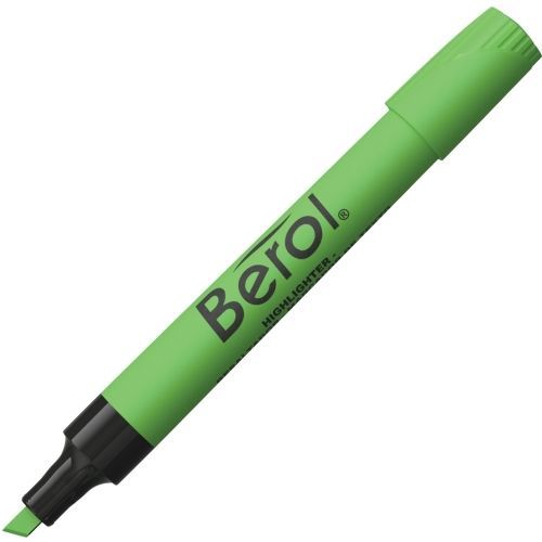 Lot of 4 berol highlighter - broad, narrow - green ink/barrel - 12/pk- san64329 for sale