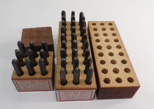 Machinist Tool: 2 Sets of Millers Falls Punches, 1/8&#034; Letters and Figures