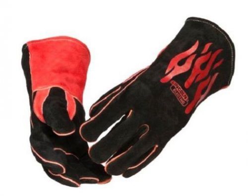 Welders Welding Gloves General Purpose Leather Kevlar Glove  Red Flame Mig Sock