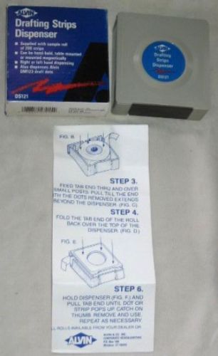 *Unused ALVIN Drafting Strips Dispenser*Box*DS121*Works With Dots*DS2R Refill*NR