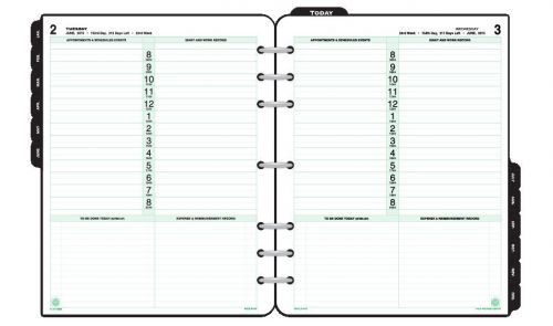 Day-Timer 2015 Planner Refill, 1-Page-Per-Day, Folio Size, Jan 2015, #140101501