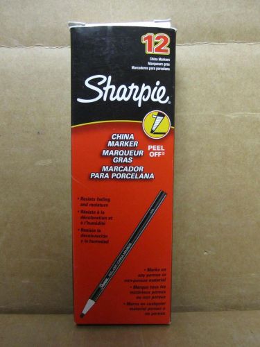 Sharpie White Peel Off China Marker, Grease Pencil, 02060, Box of 12