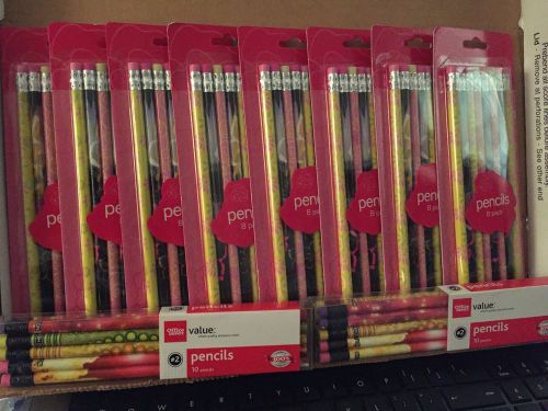 Wood Fashion Pencils, 2.0 mm, HB, Flowers, Pack Of 8 LOT OF 10 NEW SEALED