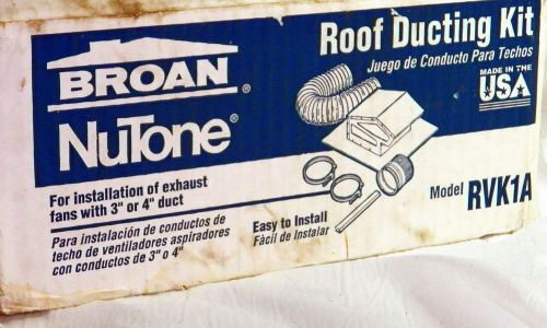 ~Broan Nutone Roof Ducting Kit- Model RVK1A~ for 3&#034;or 4&#034; Exhaust Fan Ducts
