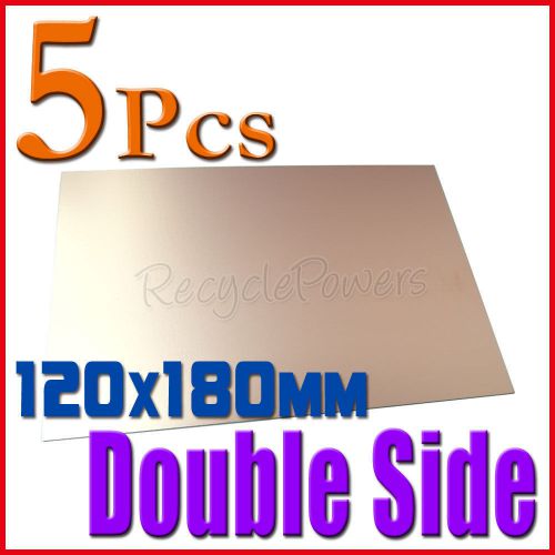 5 Pcs Copper Clad Laminate Circuit Boards FR4 PCB 120mm x 180mm Double Side