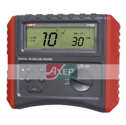 Digital RCD (ELCB) Tester Meter Uni-T UT586 1000mA 60V~400V(50~60Hz)