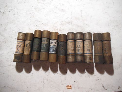 MIXED LOT OF (11) RENEWABLE TYPE FUSES  USED
