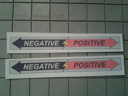 SALE  5 Sets of Parallel Battery Stickers For Box Mod Positive Negative Polarity