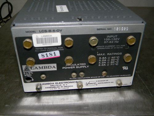 Lambda LCS-B-5-0V 5V +/-5%, 5.8A Power Supply