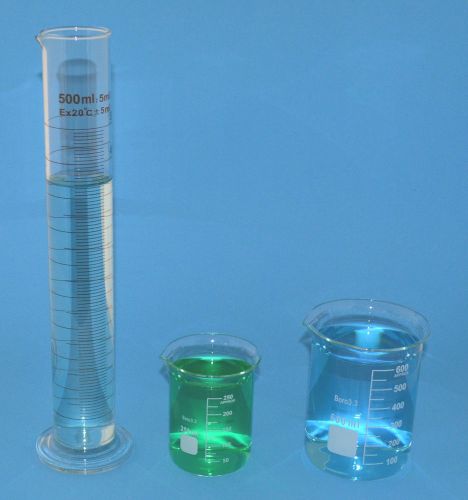 Beaker set 600ml 250ml cylinder 500ml borosilicate glass griffin new lab beakers for sale