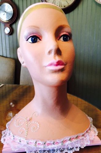 Custom Painted Styrofoam Mannequin Display Head For Hats Or Wigs