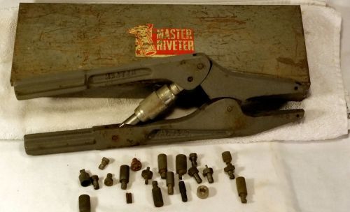 Vintage chevrolet mechanics  toolset rivet gun  attachments original case 1942 for sale