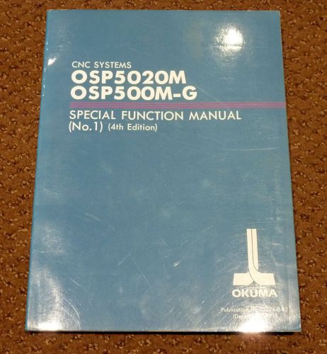 Okuma osp5020m osp500m-g special function manual for sale