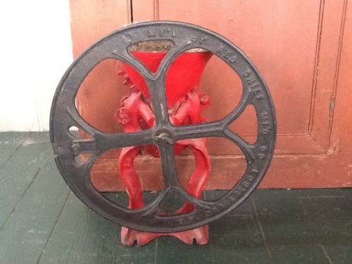 Red Chief corn grinder mill animal feed farm tool original paint works