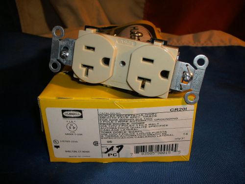 HUBBELL CR20I RECEPTACLE 20A 125V IVORY -- BOX OF 7