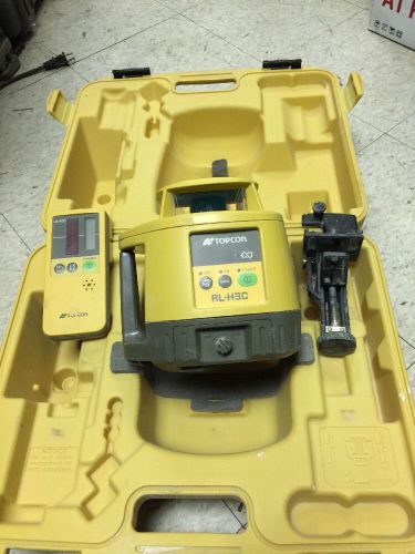 Topcon rl-h3c level laser rotary with remote ls-70c in hard case for sale