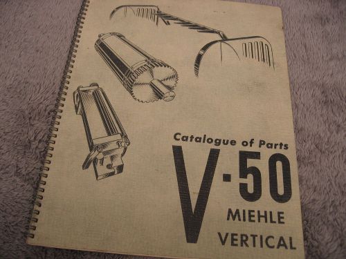 vintage Miehle V-50 printing press original PARTS CATALOG Letterpress BOOK