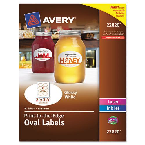 Avery Oval Easy Peel Label (80 Pack)