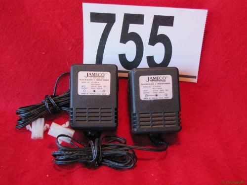 Lot of 2 ~ JAMECO 12V 500mA AC ADAPTER / CLASS 2 POWER SUPPLY ~ DC1205F1R ~ #755