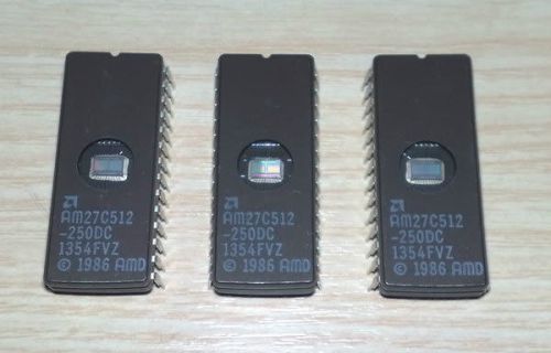 AMD AM27C512 250DC 512Kilobit (64 K x 8-Bit) CMOS erasable Vintage EPROM CHIP
