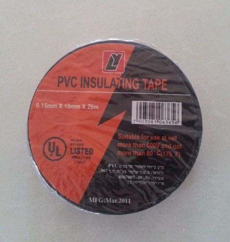 PVC Insulating Tape 0.15 mmX 19mm X 20m MFG:Mar.2011 Black