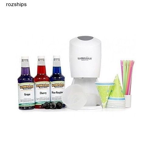 Shaved ice and snow cone machine party package, hawaiian for sale