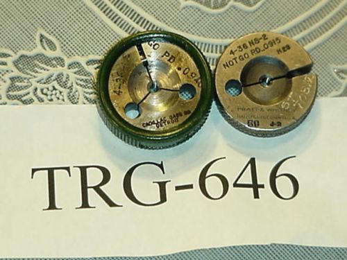 Thread Ring Gage Set 4-36 NO &amp; NOGO TRG-646
