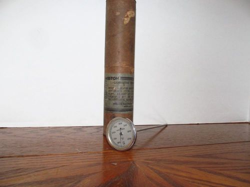 Vintage Weston Laboratory Thermometer 226L006 Stainless Steel 50 - 500 F in Case