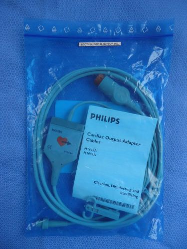 HP PHILIPS M1643A CARDIAC OUTPUT ADAPTER CABLE, 4.8M, REUSABLE-GENUINE PHILIPS!